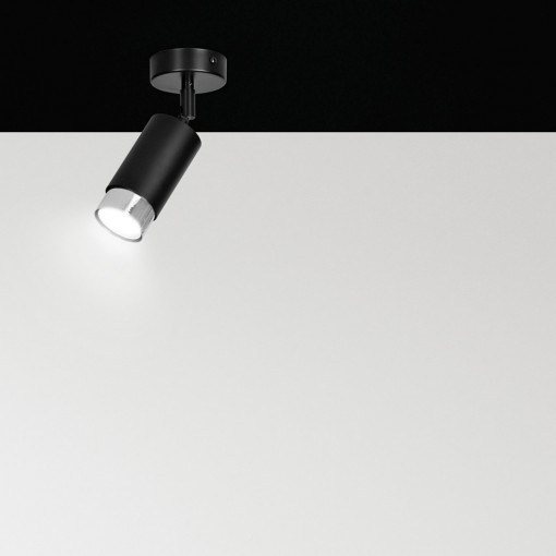 Polish Hiro Black Chrome Modern Ceiling Spotlight Emibig Modern