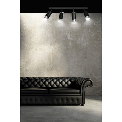 Polish Hiro IV Black Chrome 4 Points Ceiling Spotlight Emibig Modern