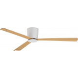 Run LED 121cm wood&amp;white ceiling fan lamp