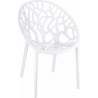 Stylowe Krzesło ażurowe Crystal Białe Siesta do salonu i jadalni.