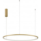 Cirkel LED 80cm brushed gold modern round pendant lamp