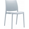 Maya light grey plastic chair Siesta