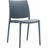Maya dark grey plastic chair Siesta
