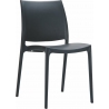 Stylowe Krzesło plastikowe Maya Czarne Siesta do salonu i jadalni.