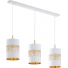 [OUTLET] Bogart White&amp;Gold Triple Pendant Lamp