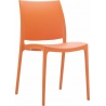 Stylowe Krzesło plastikowe Maya Pomarańczowe Siesta do salonu i jadalni.