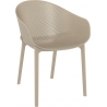 Sky beige openwork chair with armrests Siesta