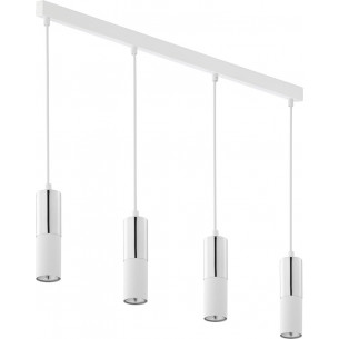 [OUTLET] Elit 71 white&amp;silver Modern pendant lamp