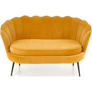 Amorinito mustard&amp;black velvet "shell" sofa Halmar