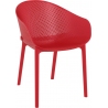 Sky red openwork chair with armrests Siesta