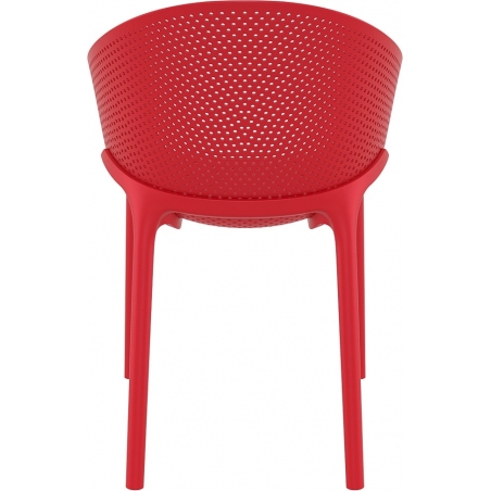 Sky red openwork chair with armrests Siesta