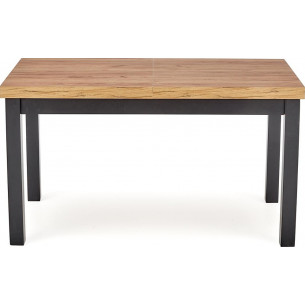 Tiago II 140x80 oak craft&amp;black extendable scandinavian table Halmar