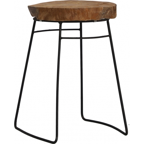Pemba black industrial wooden stool...