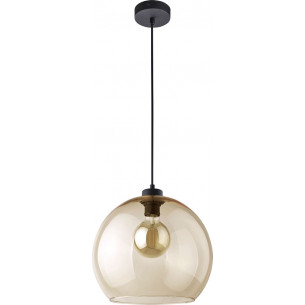 Polish and stylish Cubus 30 amber glass ball pendant lamp TK Lighting