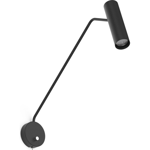 Eye Cold black wall lamp with arm...