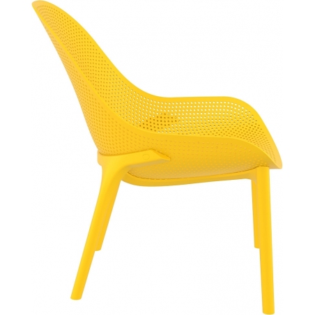 Designerski Fotel z tworzywa Sky Lounge Żółty Siesta na taras i do ogrodu.