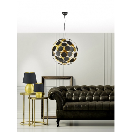 Stylowa Lampa wisząca kula Discalgo 54 Czarna Trio do salonu, sypialni i przedpokoju.