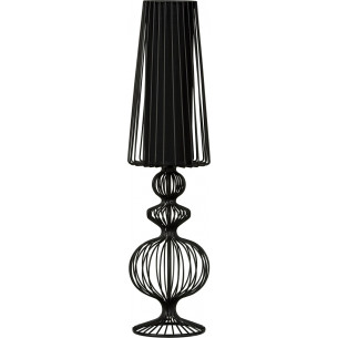 Stylowa Lampa stołowa druciana Aveiro L 20 Czarna do salonu.