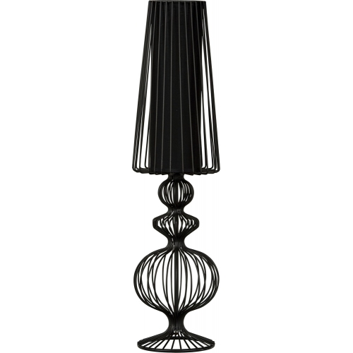 Stylowa Lampa stołowa druciana Aveiro L 20 Czarna do salonu.
