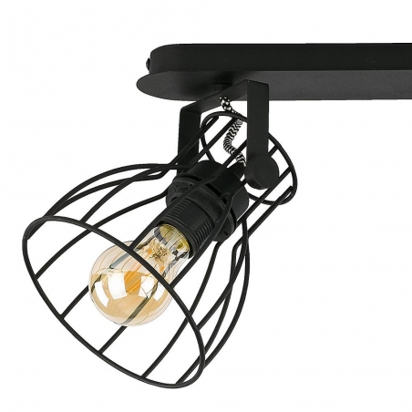 Alano II black wire double ceiling spotlight TK Lighting