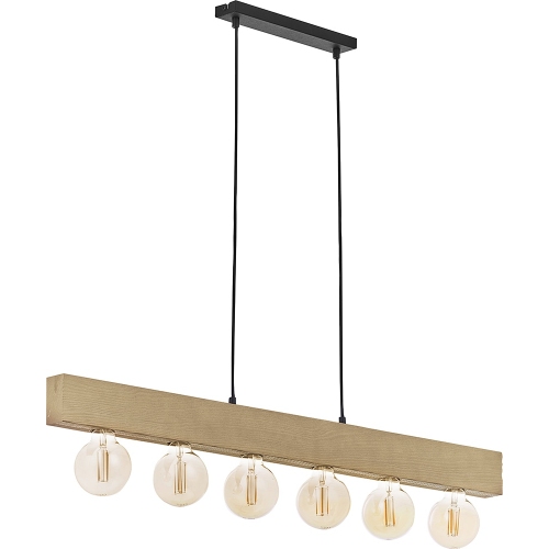 ArtWood VI oak wooden beam pendant lamp TK Lighting