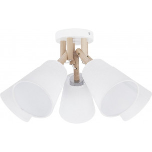 Vaio V white semi flush ceiling light with 5 shades TK Lighting