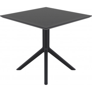 Sky 80x80 black square garden table Siesta