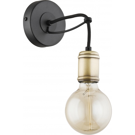 Qualle old brass&black industrial wall lamp TK Lighting