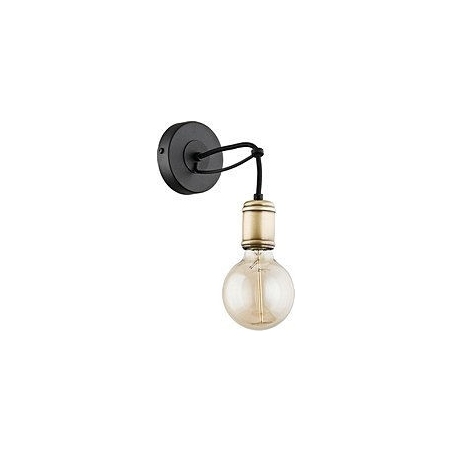 Qualle old brass&black industrial wall lamp TK Lighting