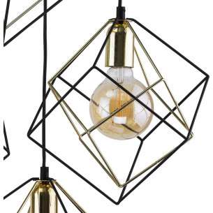 Designerska Lampa sufitowa druciana Alambre IV Czarna TK Lighting nad stół. 2