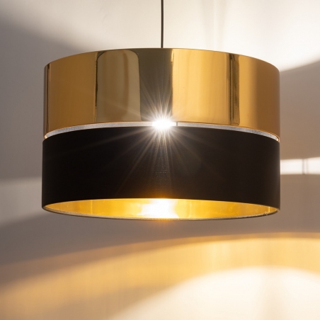 Hilton 50 gold&black pendant lamp with shade TK Lighting