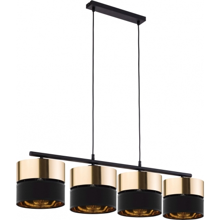 Hilton IV gold&black pendant lamp with 4 lights TK Lighting