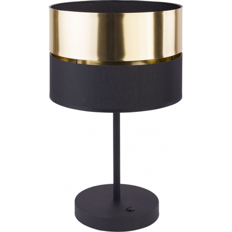 Lampa stołowa z abażurem Hilton złoty/czarny TK Lighting