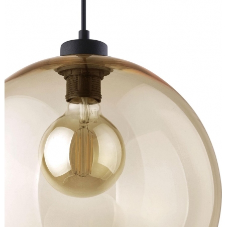 Lampa wisząca szklana kula Cubus 30 Bursztynowa TK Lighting