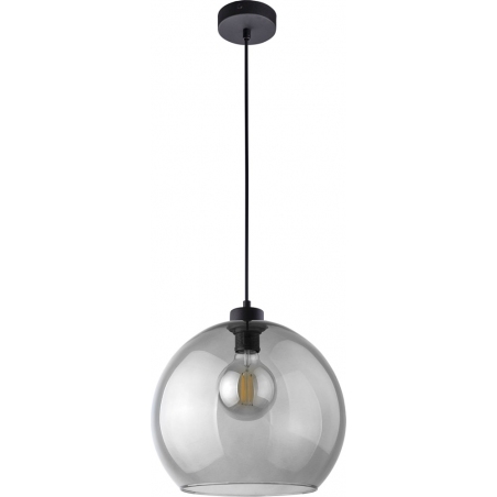 Stylowa Lampa wisząca szklana kula Cubus Graphite 30 Grafitowa TK Lighting do salonu, sypialni i przedpokoju.