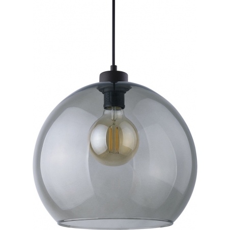 Stylowa Lampa wisząca szklana kula Cubus Graphite 30 Grafitowa TK Lighting do salonu, sypialni i przedpokoju.