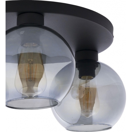 Cubus graphite glass semi flush ceiling light TK Lighting
