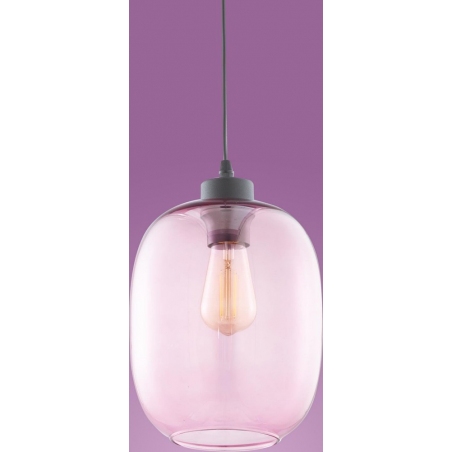 Lampa wisząca szklana Elio 20 Różowa TK Lighting