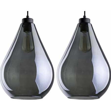 Fuente III graphite glass pendant lamp TK Lighting