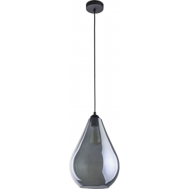 Stylowa Lampa wisząca szklana Fuente 24 Grafitowa TK Lighting do salonu, sypialni i przedpokoju.