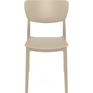 Stylowe Krzesło z tworzywa Monna Beżowe Siesta do restauracji i kawiarni. 2