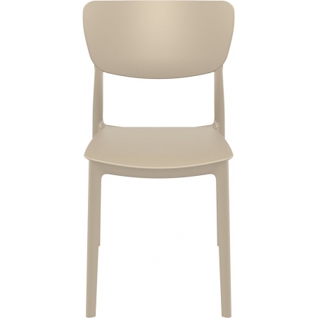Stylowe Krzesło z tworzywa Monna Beżowe Siesta do restauracji i kawiarni.