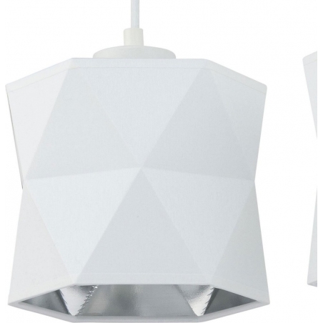 Lampa wisząca listwa geometryczna Siro biało-srebrna Tk Lighting