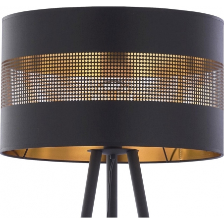 Lampa podłogowa trójnóg ażurowy Tago czarno-złota Tk Lighting