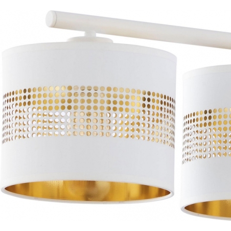 Lampa wisząca ażurowa z abażurami Tago 95 biało-złota Tk Lighting