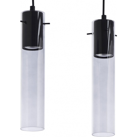 Look VI graphite&black glass tubes pendant lamp Tk Lighting