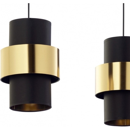 Calisto 110 black&gold pendant lamp with 3 lights Tk Lighting