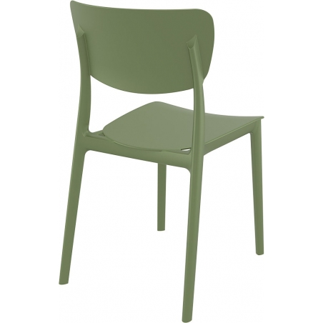 Stylowe Krzesło z tworzywa Monna Oliwkowe Siesta do restauracji i kawiarni.
