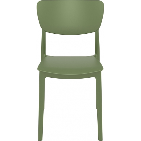 Stylowe Krzesło z tworzywa Monna Oliwkowe Siesta do restauracji i kawiarni.