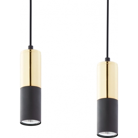 Lampa wiszące tuby glamour Elit Black 71 czarno-złota TK Lighting